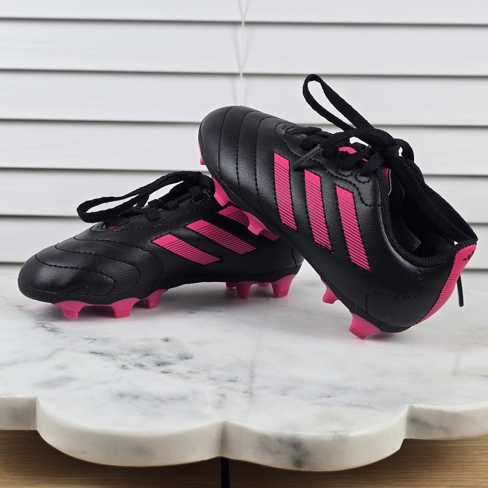 Adidas Goletto VIII FG Junior Soccer Cleats Black Pink Size 10K